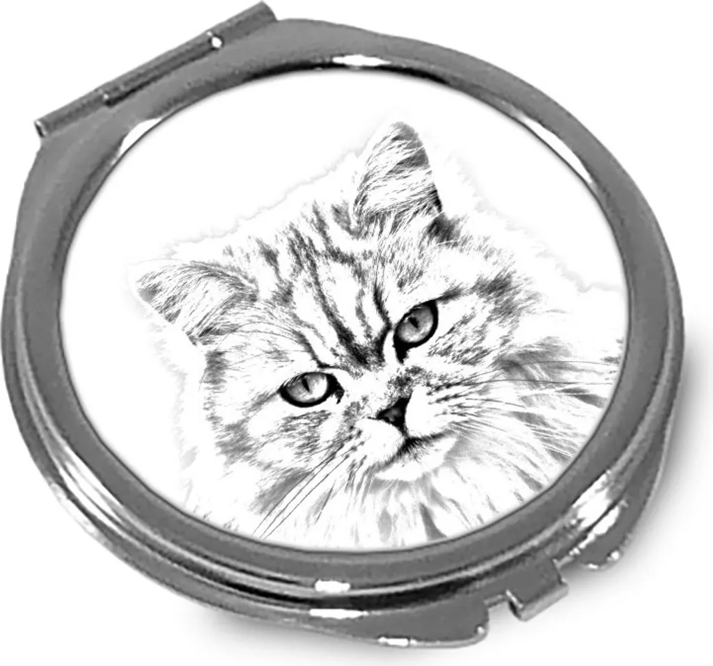 Specchio Compatto British Longhair Art Dog - Accessorio di Lusso