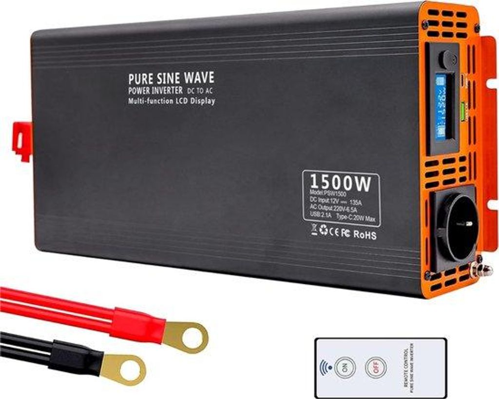 Elektronische Spannungswandler - 1500W - 110V auf 220V - 230 Volt - Universaltransformator