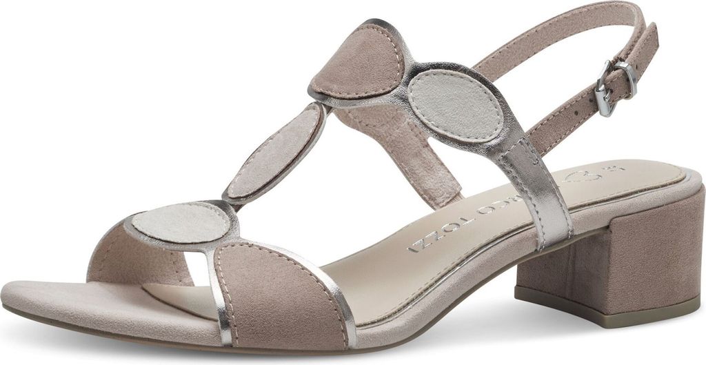 MARCO TOZZI Damen Sandale Textil Sandalette Metallic Produktbild 1