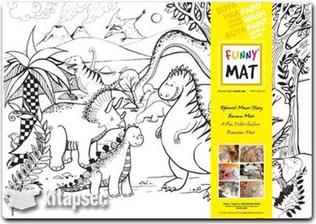 Alfombrilla transparente con dinosaurios, diseño divertido, Imagen del producto 
