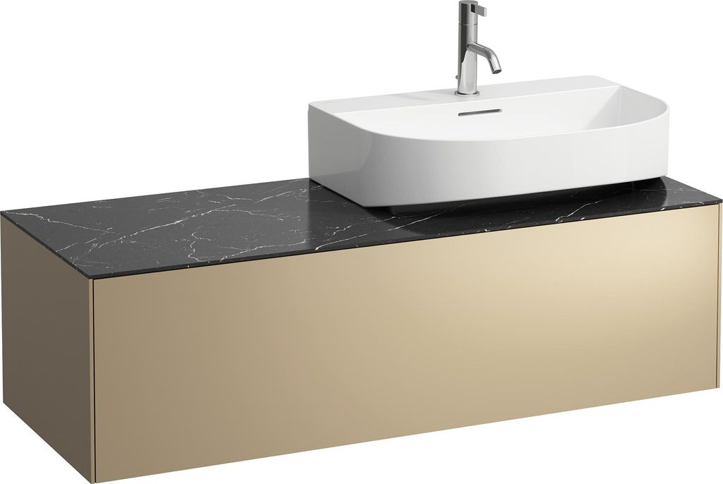 LAUFEN SONAR Schubladenelement, 1 Schublade, passend zu Waschtisch H816341, H816342, Ausschnitt rechts für den Waschtisch, H4054530341401