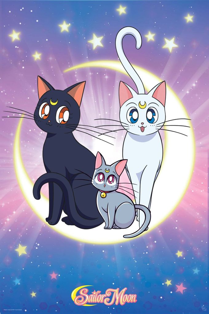 SAILOR MOON - Poster Maxi 91cmx51cm - Luna, Artemis & Diana Produktbild 