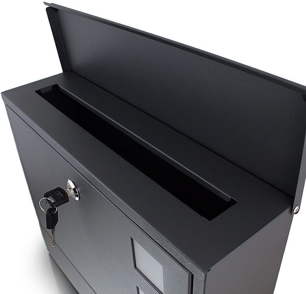 Bituxx Briefkasten mit Zeitungsfach Dunkelgrau MS-14701 Produktbild 5