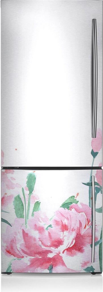 Aufkleber Kühlschrankmagnete Dekoration Kühlschrankfolie 60x180 cm - Pinke Blumen