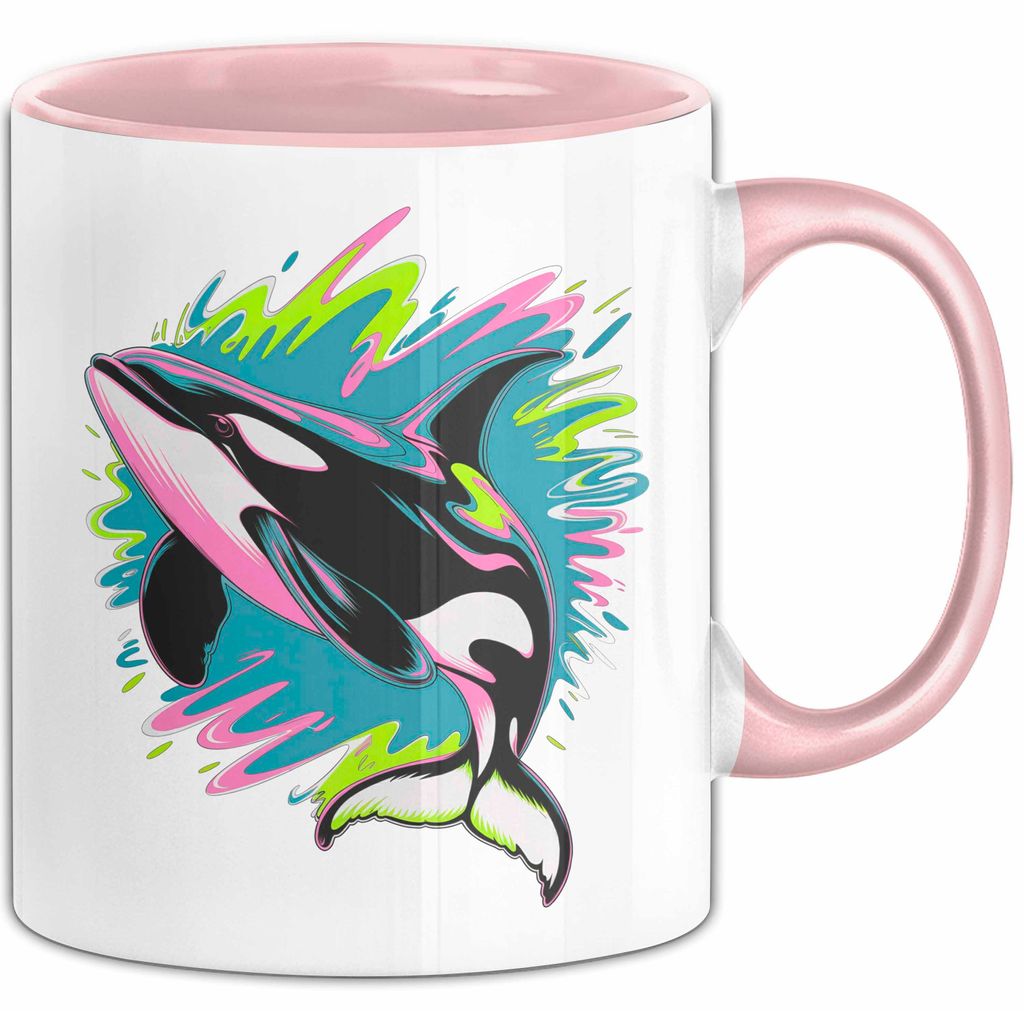Wal Tier Tasse Geschenk Lustige Geschenkidee Spruch (Rosa)