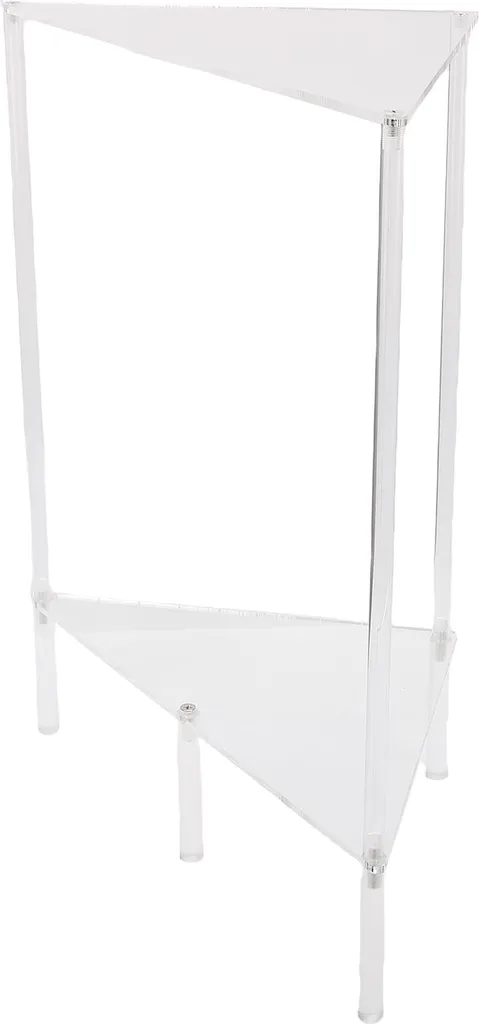 Table de chevet d'angle transparente gain de place pour petits espaces - 5