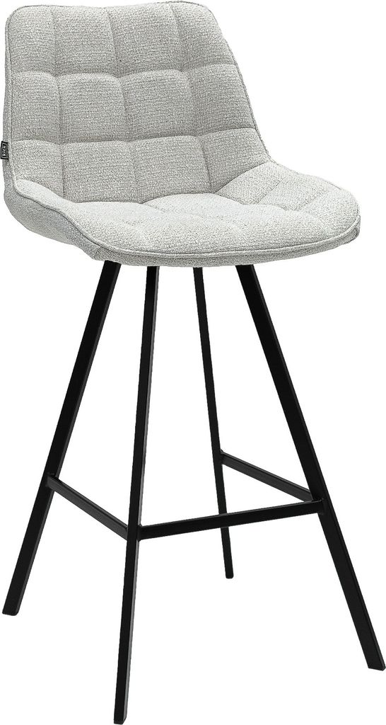 Kick Collection Barhocker Reza - Weiß - 80% strukturierter stoff, 20% metall en Metall - Erhältlich in vielen Farben