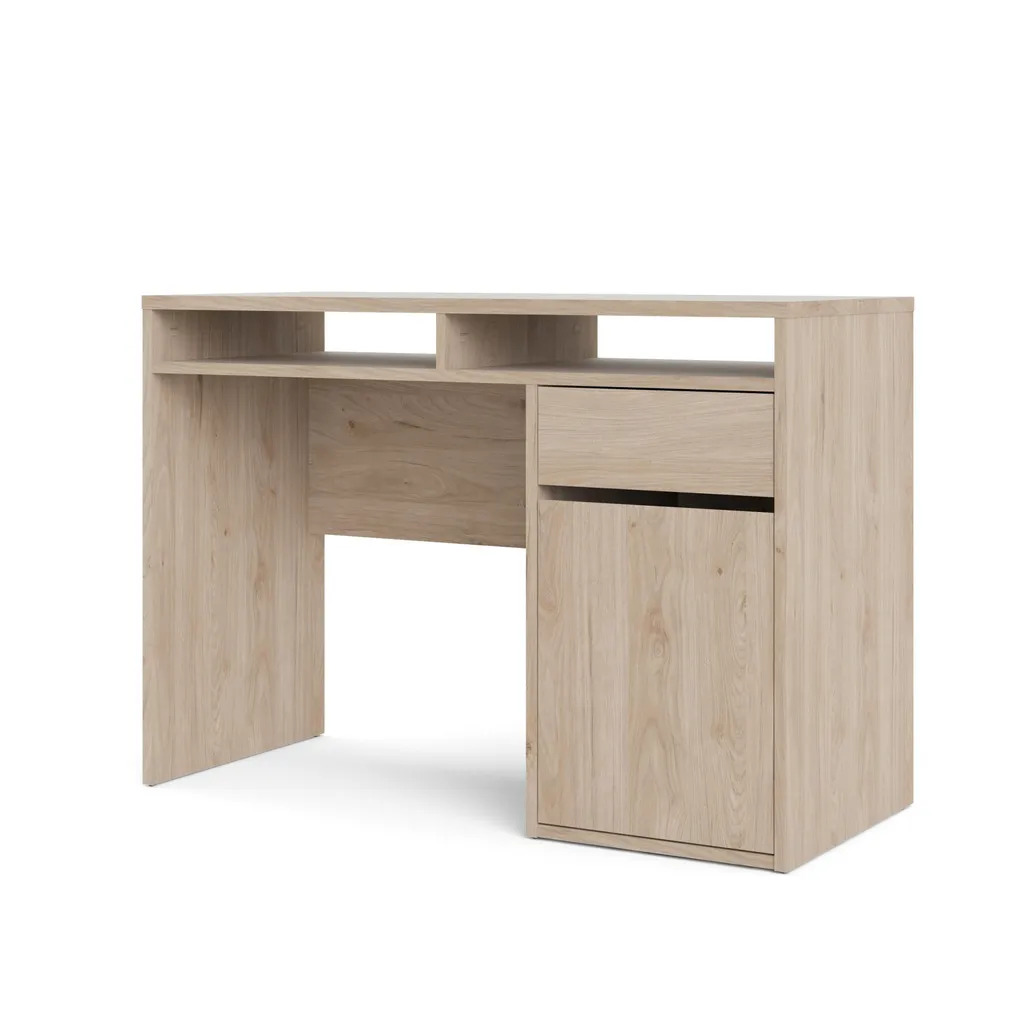 Bureau Fula 1 tiroir 1 porte décor Hickory naturel - Style Moderne - 2