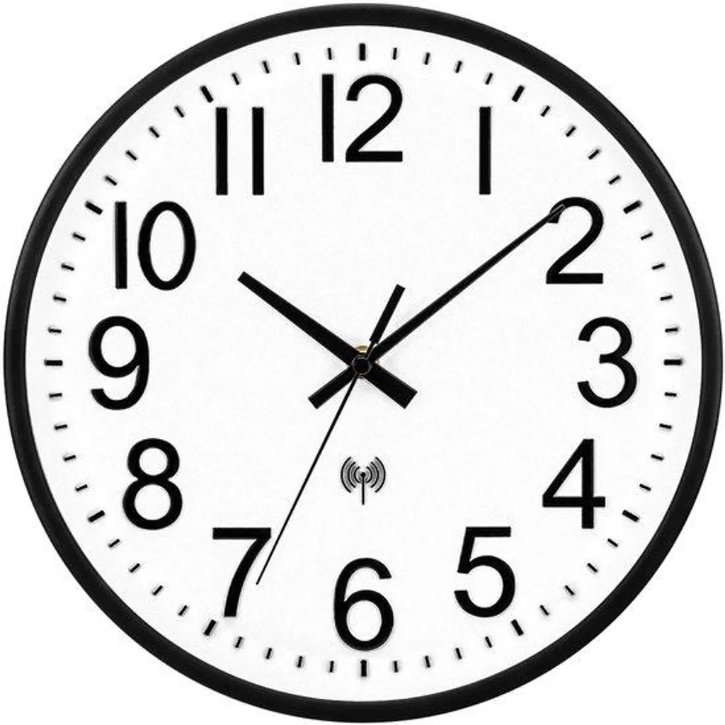 Horloge murale silencieuse radiocommandée 30 cm - Précision Quartz DCF77