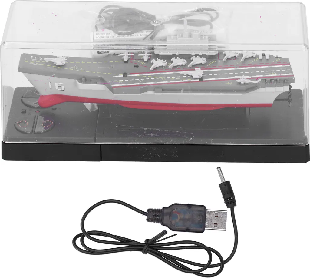 Bateau Militaire RC : Porte-avions de Simulation pour Jeu en Piscine