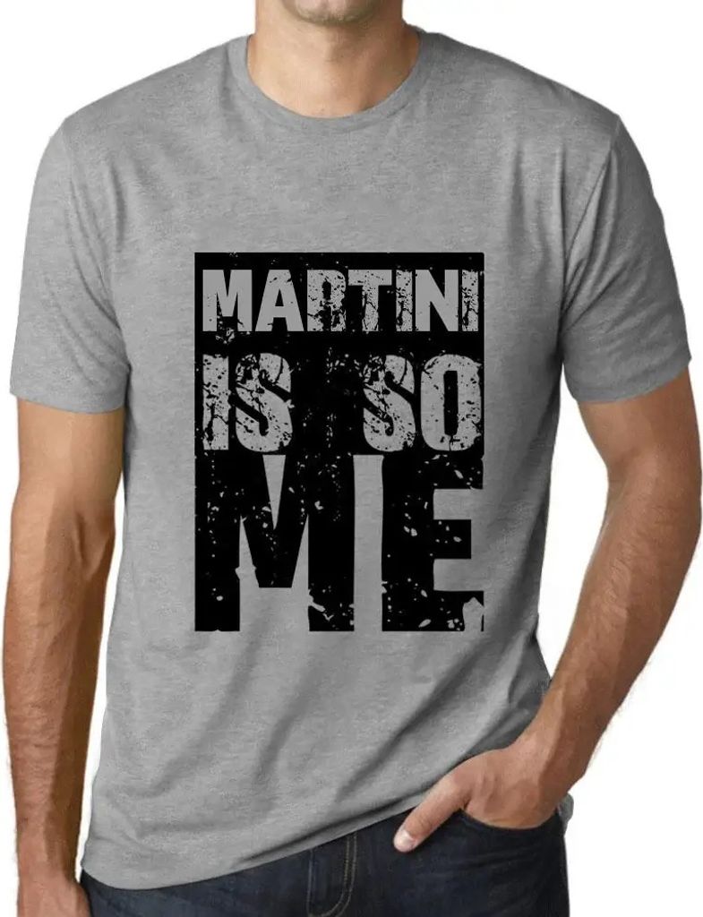 Herren Grafik T-Shirt Martini ist so ich – Martini Is So Me – Öko-Verantwortlich Vintage Jahrgang Kurzarm Lustige Druck Geburtstag Geschenk Mann