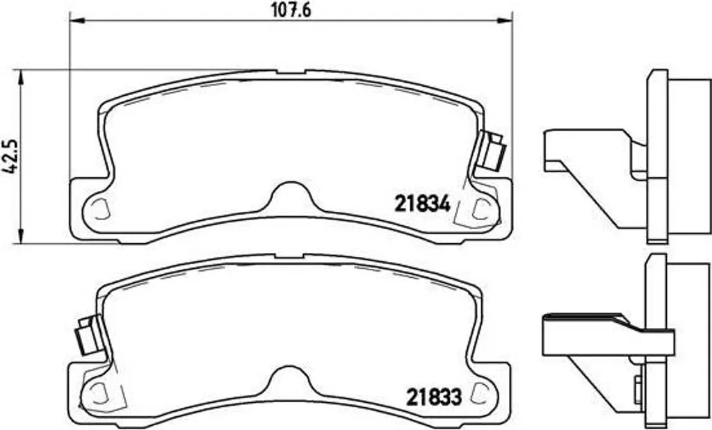 Plaquettes de frein Brembo P 83 015 pour Toyota Corolla et Camry V3