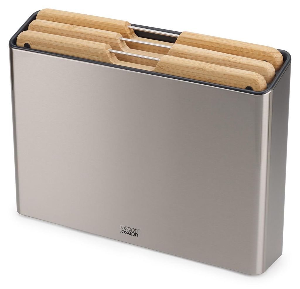 Joseph Joseph Folio Steel 3-tlg. Schneidebrett-Set Bambusblock