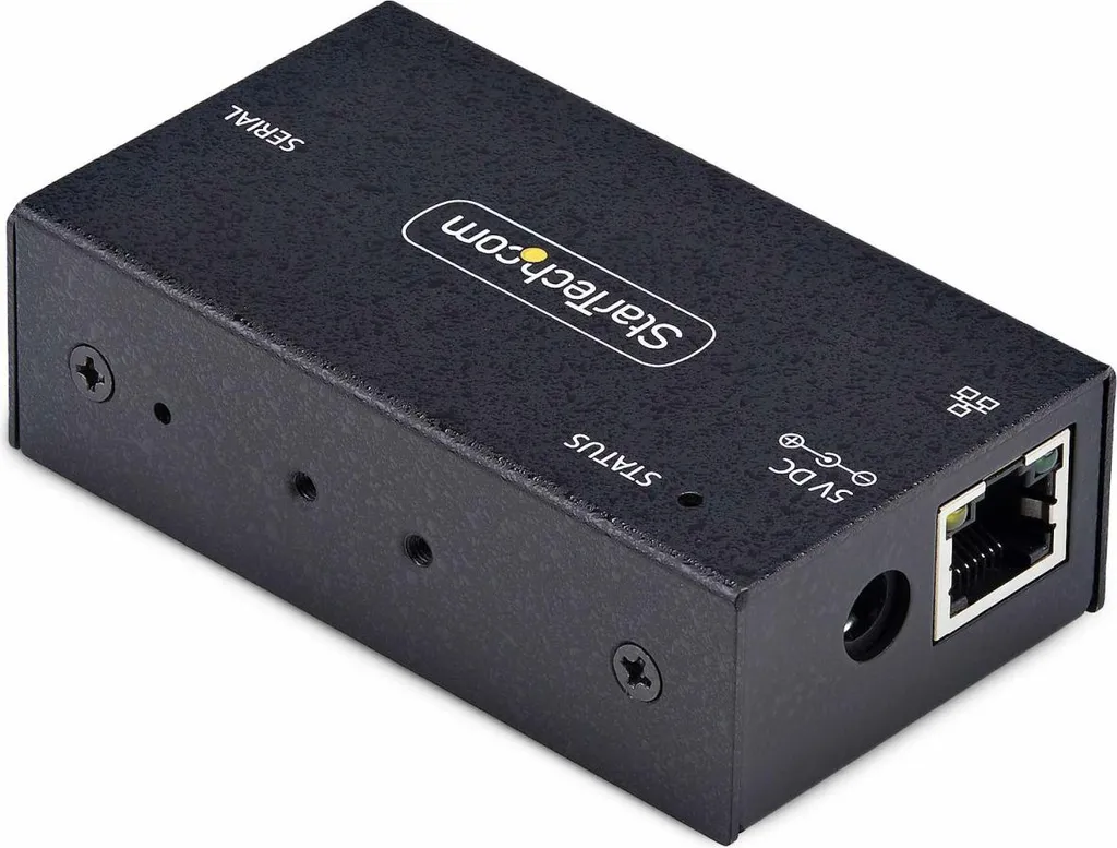 Adaptateur Série vers Ethernet StarTech RS232 vers IP LAN DB9 Rail DIN
