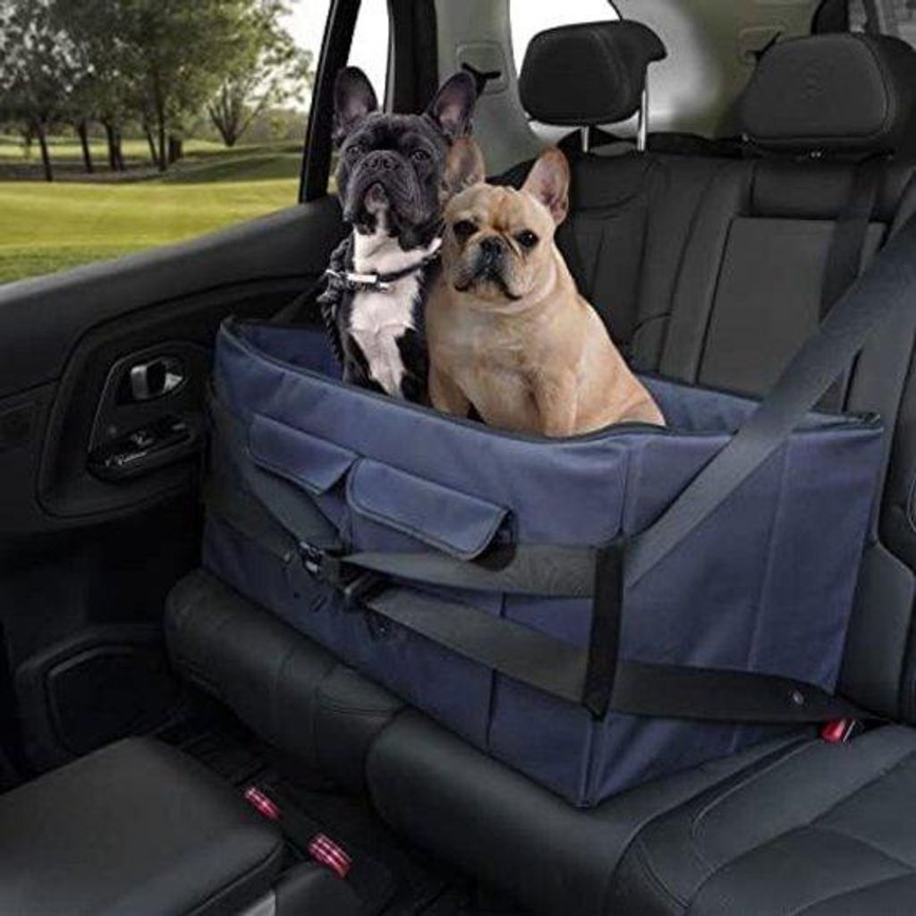 Auto-Hintergrund für Hunde - Donkerblauw - 75x40x35cm