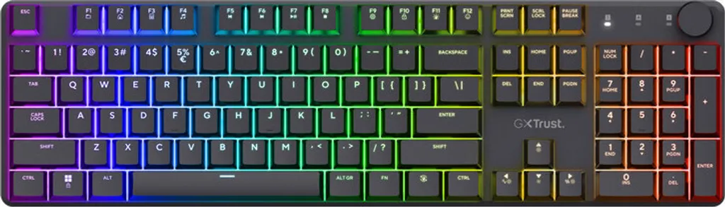 Clavier de jeu pour setup sans fil Trust GXT 868 Torix RF QWERTY - 2