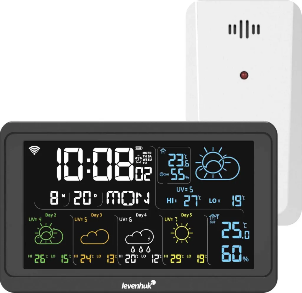 Levenhuk Wezzer PLUS LP80 : Station météo avec écran LCD et prévisions