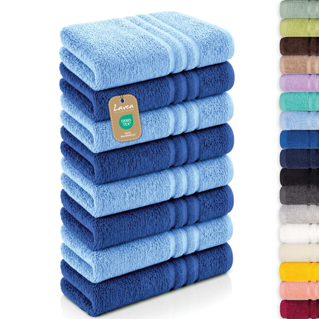 Lavea® 8er Set Handtücher 50x100 cm - Elena, 100% Produktbild 
