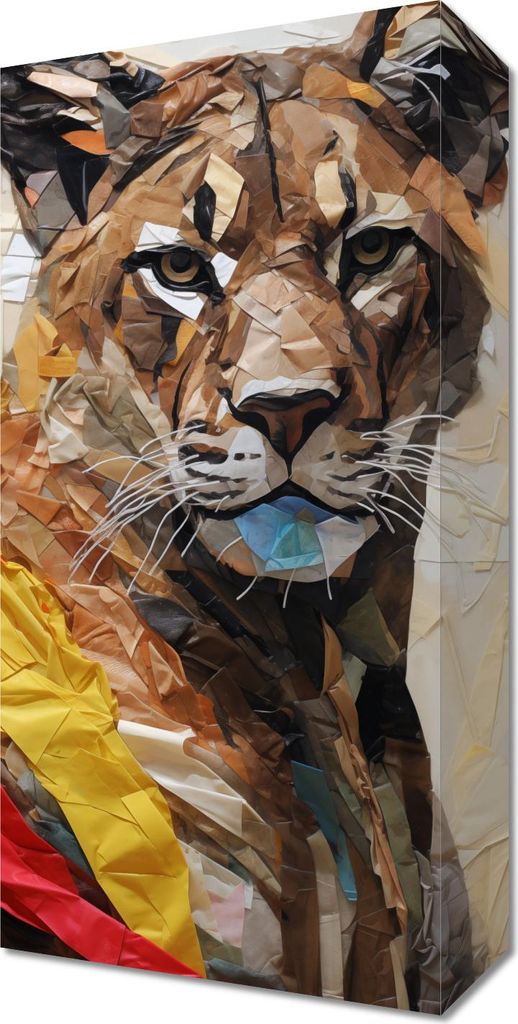 Bild 20x40cm Papier Tiger