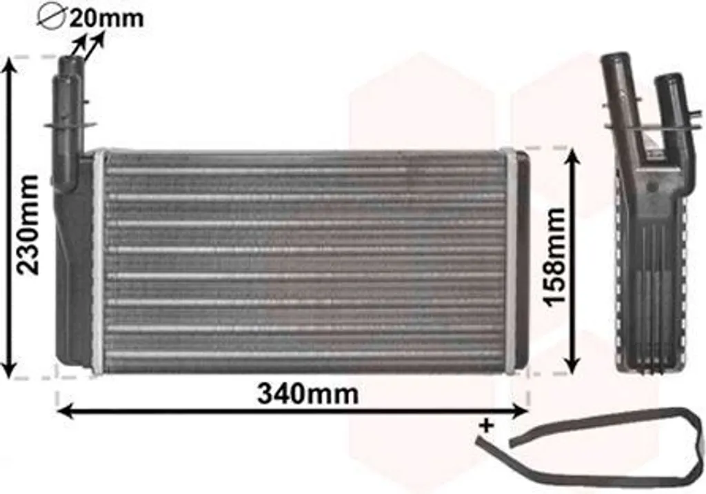 Chauffage intérieur pour Alfa Romeo 166 : Échangeur VAN WEZEL 73006074