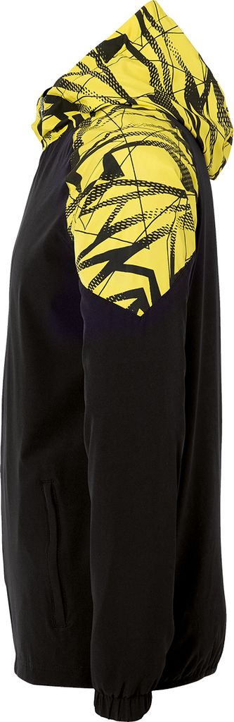 uhlsport Kapuzenjacke GOAL 25 EVO WOVEN HOOD JACKET Children 1002217_02 schwarz/limonengelb 128