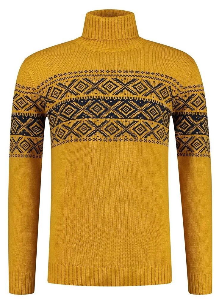 GENTS - Norwegerpullover ocker - Wolblend - Ocker - Größe 3XL/3XL