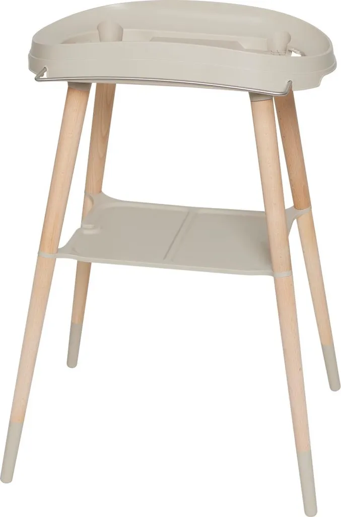 Porte-bain Bebe-Jou Sense Taupe 421705 avec Pieds en Bois de Hêtre
