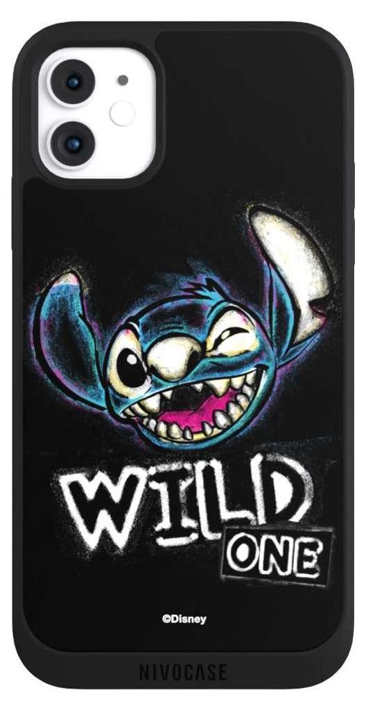 NIVOCASE Handyhülle für Apple iPhone 11 Hülle NIVOpure Case Schwarz Disney Offizielles Lizenzprodukt Lilo & Stitch