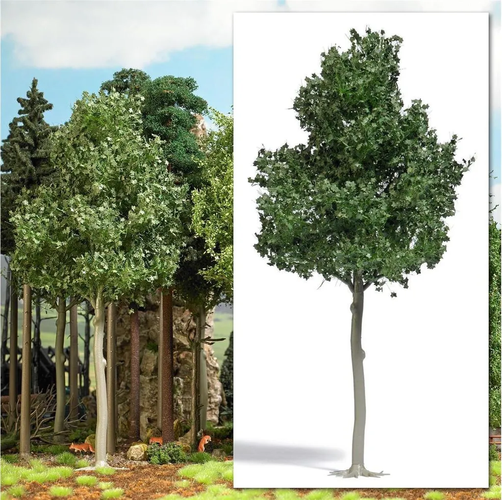 Busch 3799 Érable Français Réaliste 17cm H0 avec Feuillage Détaillé