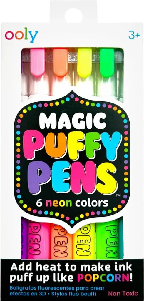 Penne al neon Ooly - Set di penne magiche 3D per bambini