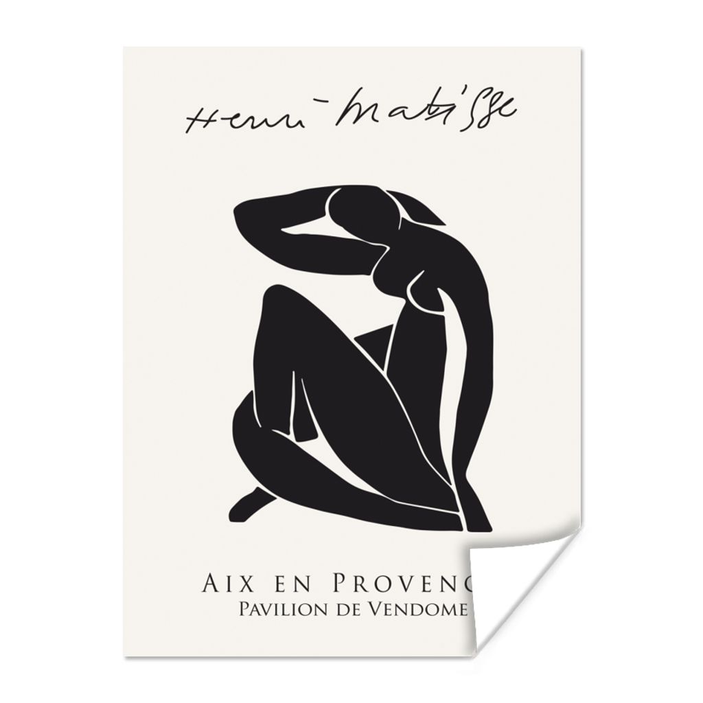 MuchoWow Poster Frau - Abstrakt - Schwarz - Henri Matisse 30x40 cm - Wandplakat - Poster Kinderzimmer