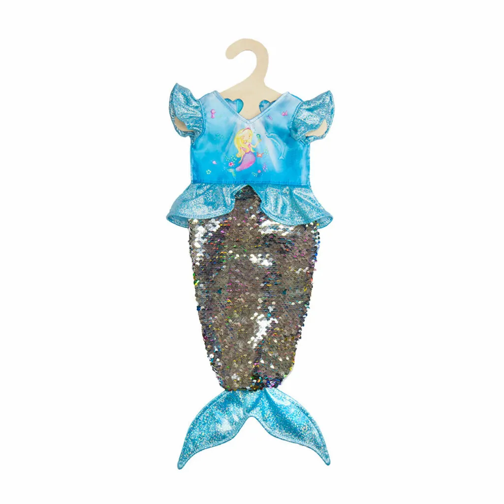 Habiller une poupée en sirène : robe paillettes de 35 cm à 45 cm