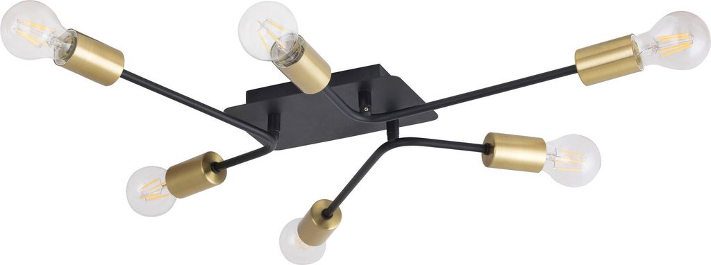 Rabalux 2103 Deckenleuchte 2 Spots Lanny, E27, schwarz, Industriell, 60cm