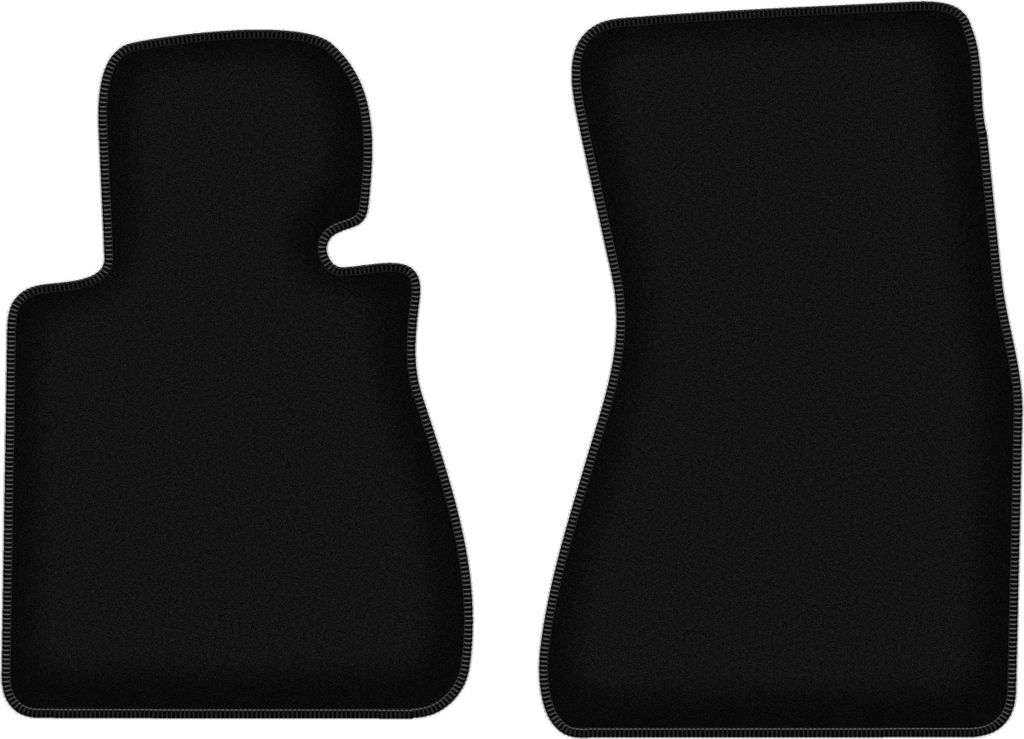 Wielganizator Velours-Autoteppiche vorne – passend für BMW 7 E65 (Limousine, Bj. 2001-2008) – schwarz, passgenau, mit Befestigungen set 2 Stk.