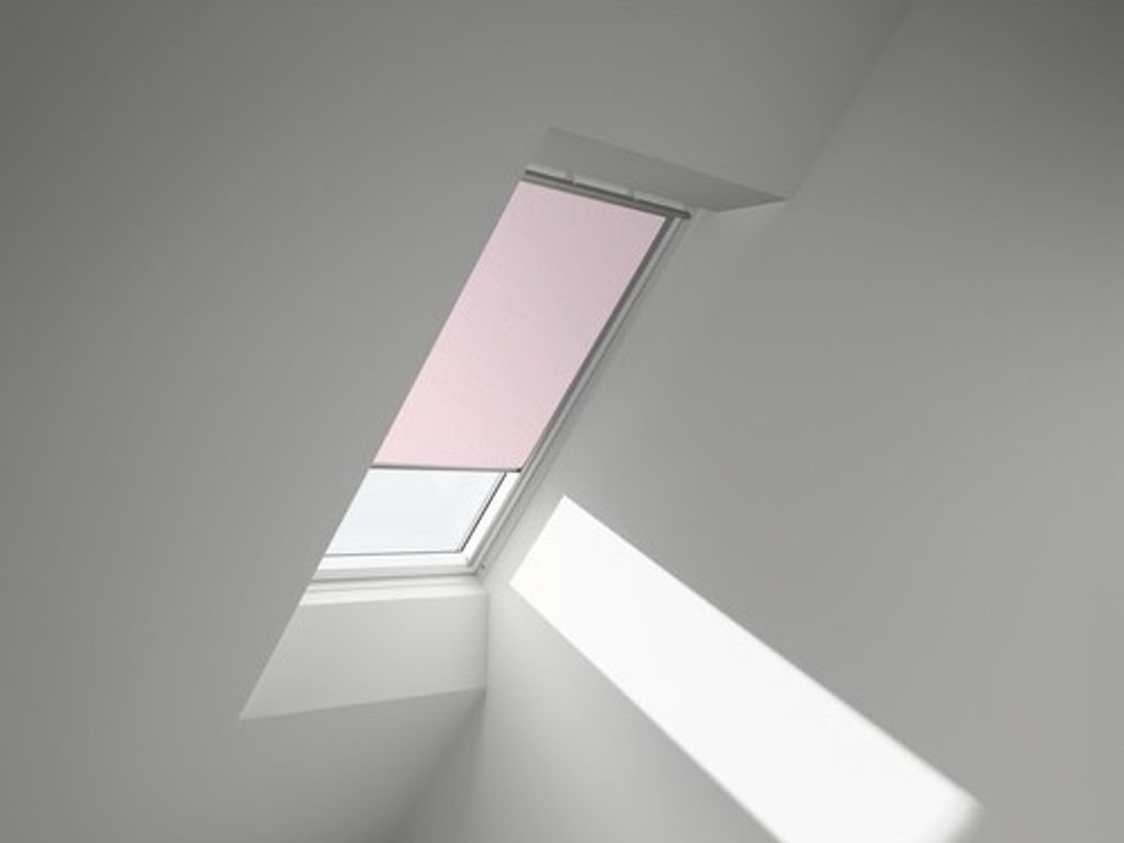 VELUX Verdunkelungsrollo Kids rose Sterne manuell Rahmen weiß DKL PK06 4659SWL