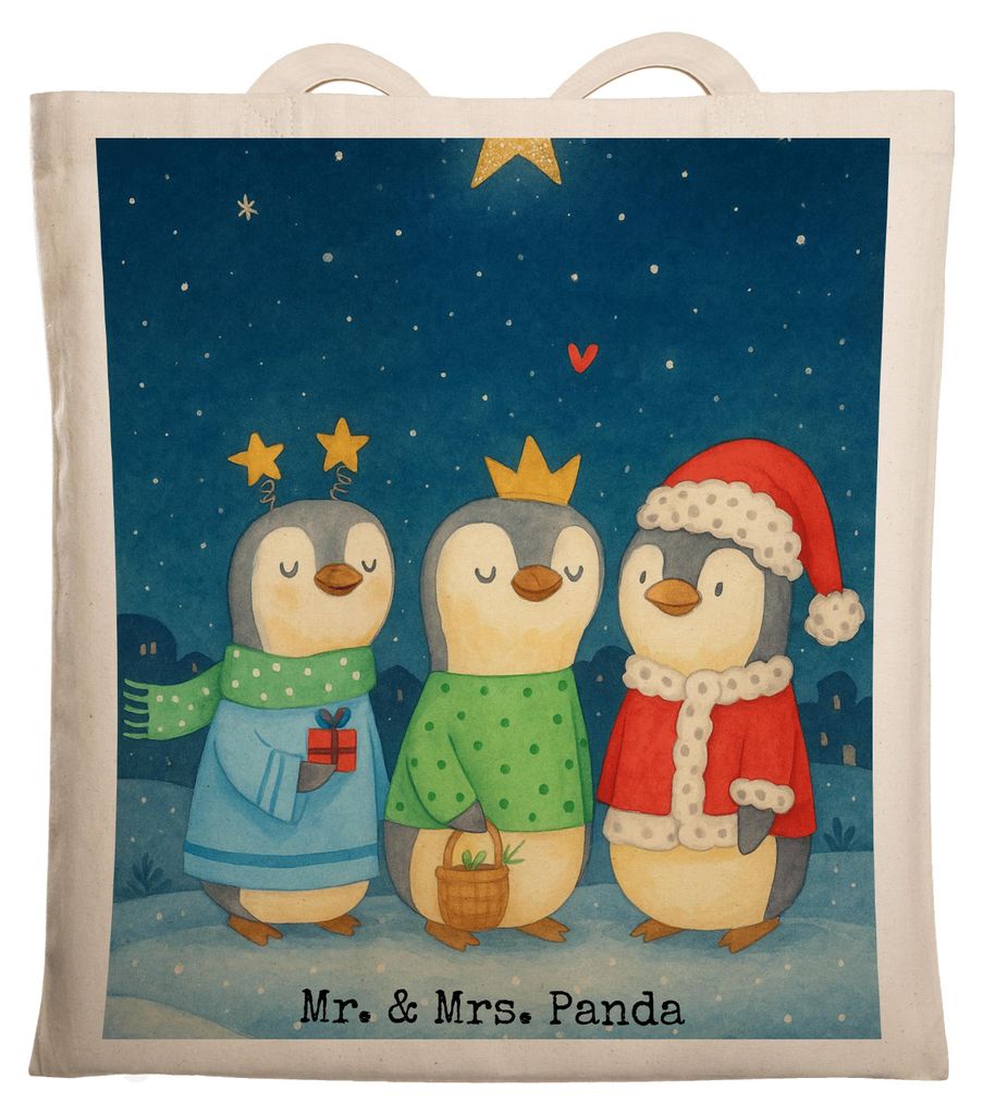 Mr. & Mrs. Panda Shopping Tasche Winterzeit Heilige drei Könige Design - Weiß - Geschenk, Weihnachten, Tote Bag, Stoffbeutel, Winter, Jutebeutel,...