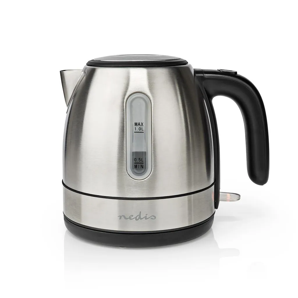Bouilloire 1L Rapide 2150W Nedis KAWK300EAL Aluminium Haut de Gamme