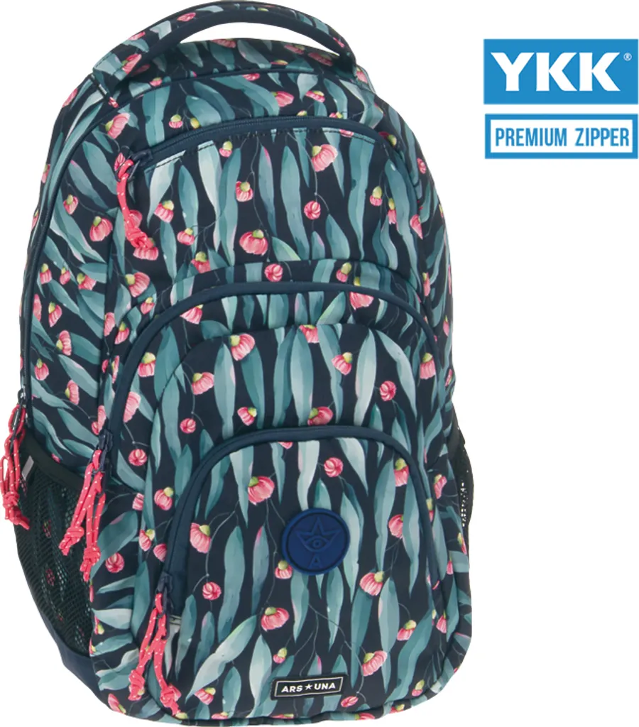 Sac à dos étudiant Eucalyptus AU2 - Cartable ergonomique au motif floral