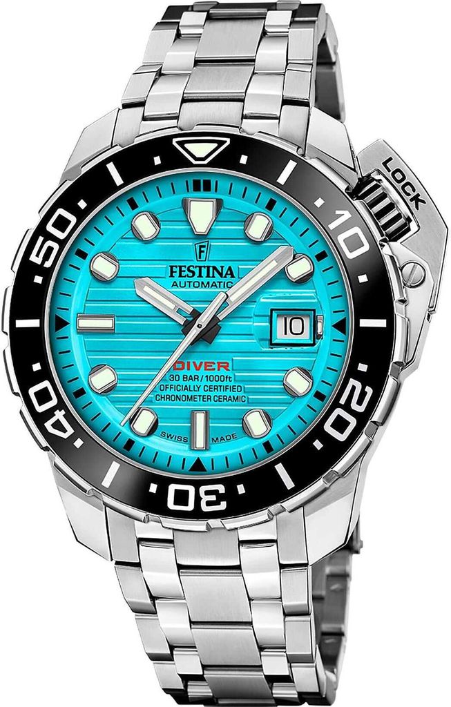 Armbanduhr Automatic Diver Swiss Made Blue