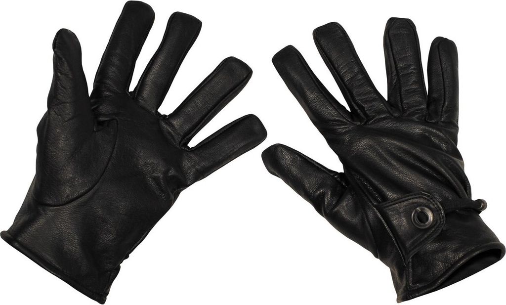 MFH Western-Fingerhandschuhe, Leder, schwarz