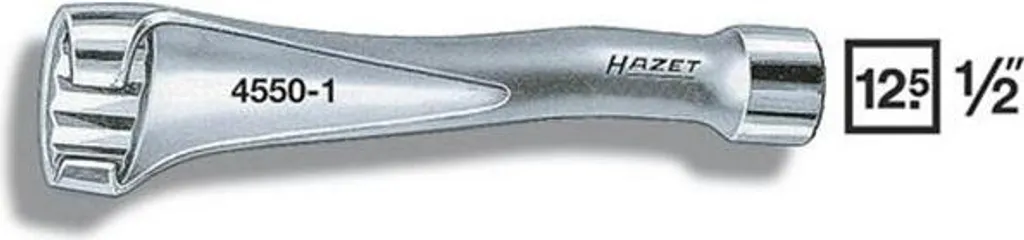 Clé injection HAZET 4550-1 à profil double hexagonal 17 mm robuste 1/2 - 6