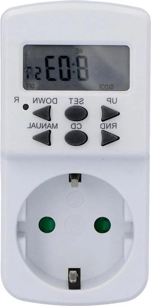 Prise programmateur intérieur blanc IP20 réglage à la minute près