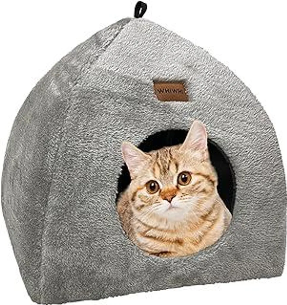 Tenda Gatto Soffice con Cuscino Peluche | Tana Interno 33x33x35