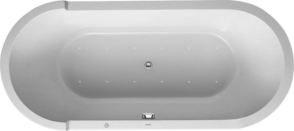 Duravit Oval-Whirlwanne STARCK 170 l, 1800 x 800 mm, weiß, 2 Rückenschrägen Jet-System