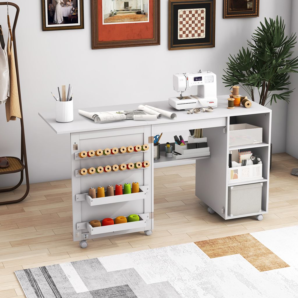 COSTWAY Klappbarer Nähtisch, multifunktionale Produktbild 7