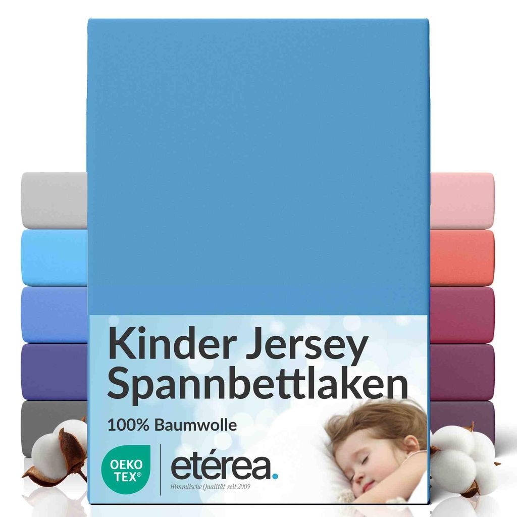 Jersey Spannbettlaken 80x160 - 80x180 cm, 100% Baumwolle Produktbild 