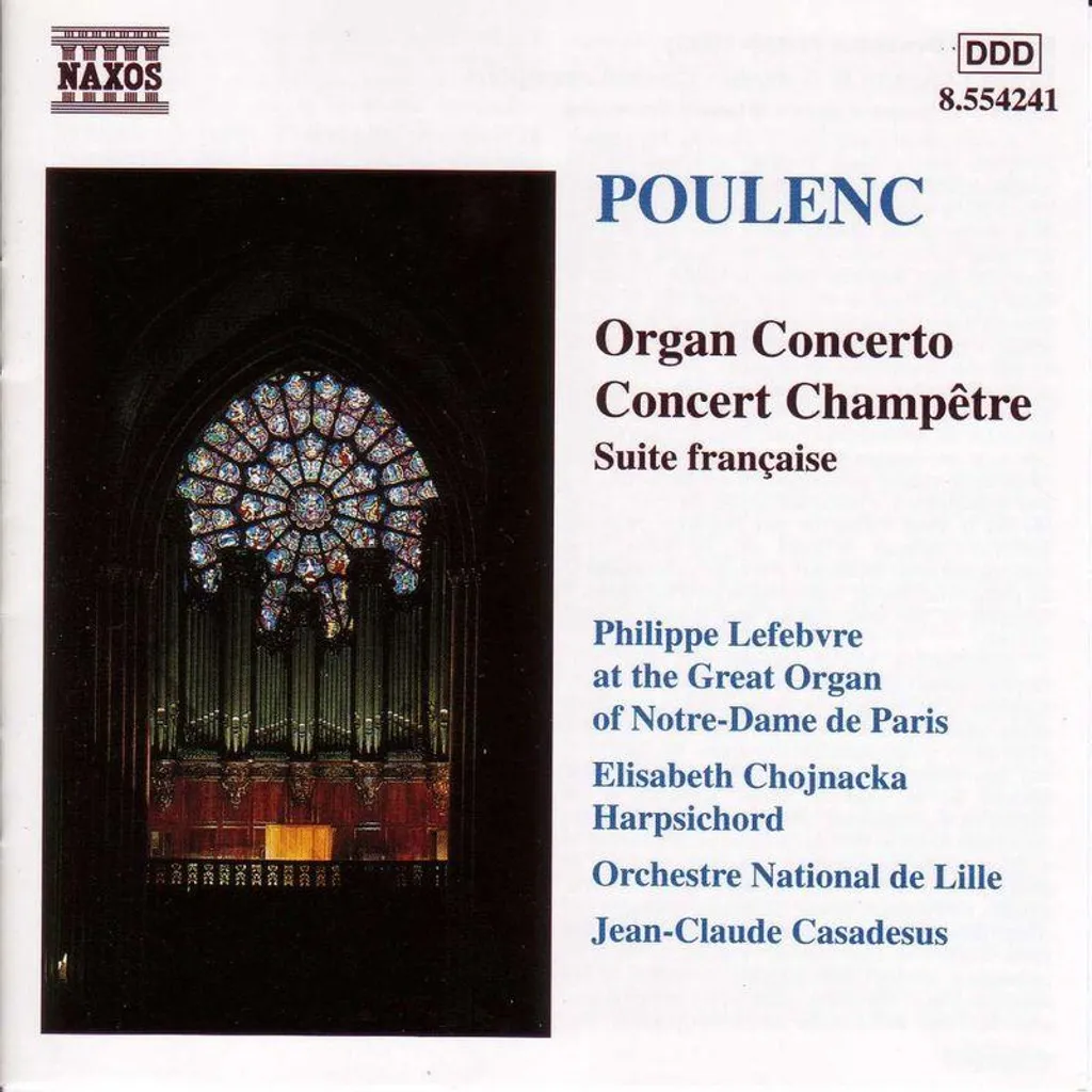 Poulenc Concerto pour orgue CD son sans compression album physique