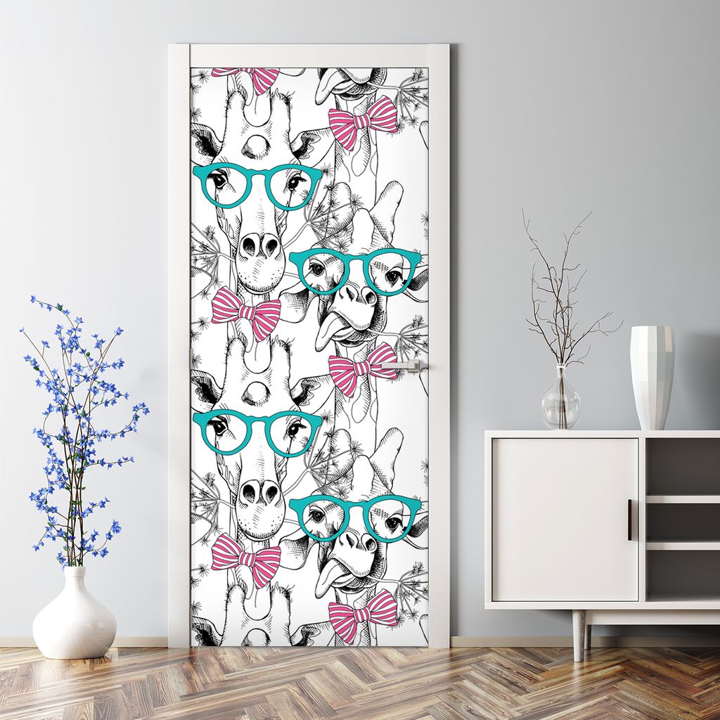 Dekorative Abnehmbarer Wandsticker Tapete Türtapete selbstklebend Bunte Buchstaben 70 x 200 cm