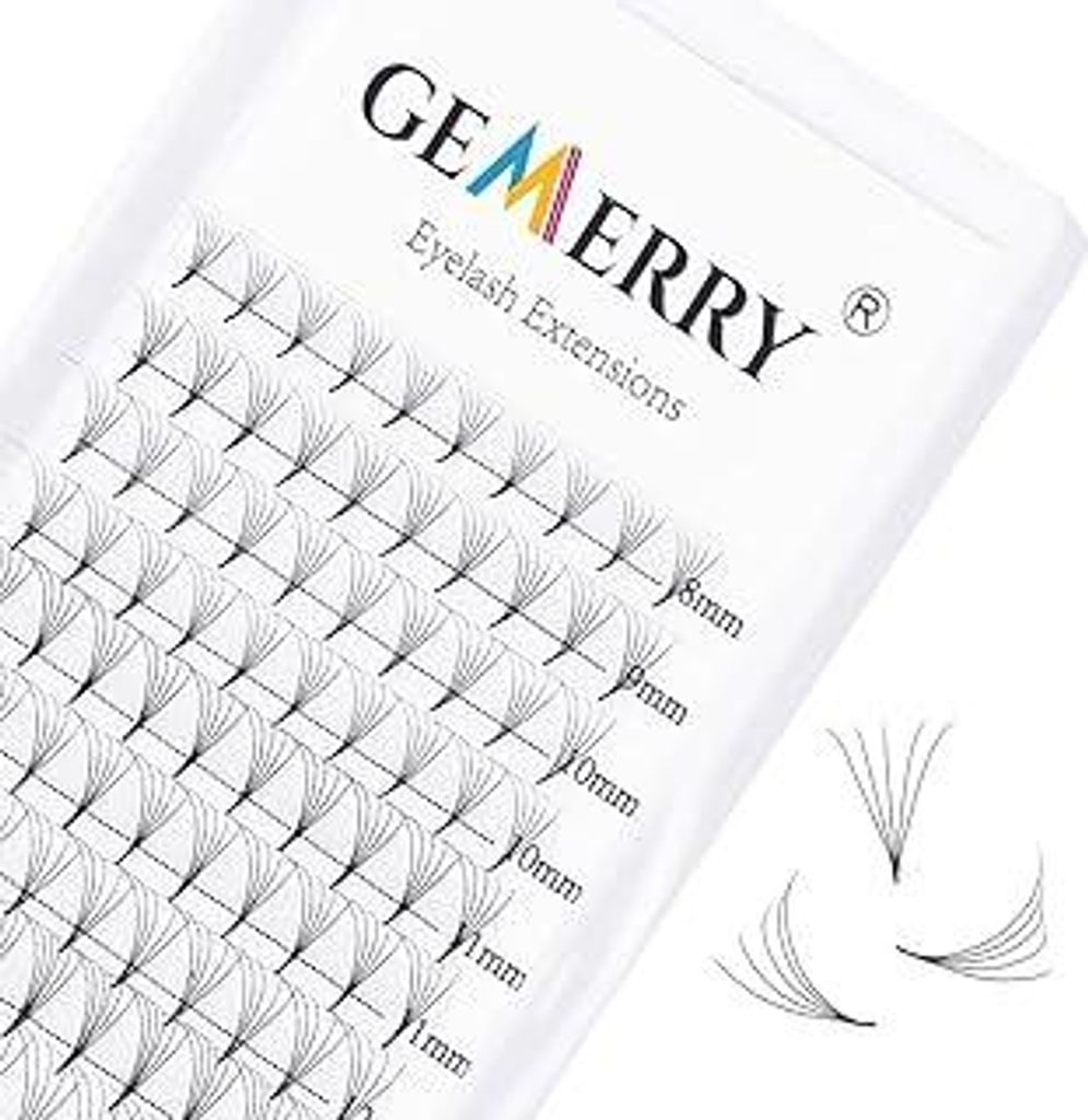 5D Fertig Fächer Volumen Wimpern Wimpernverlängerung Büschelwimpern C curl 0,07mm Längen 8-14mm Mix Vorgefächerte 5D Lashes Extension von GEME...