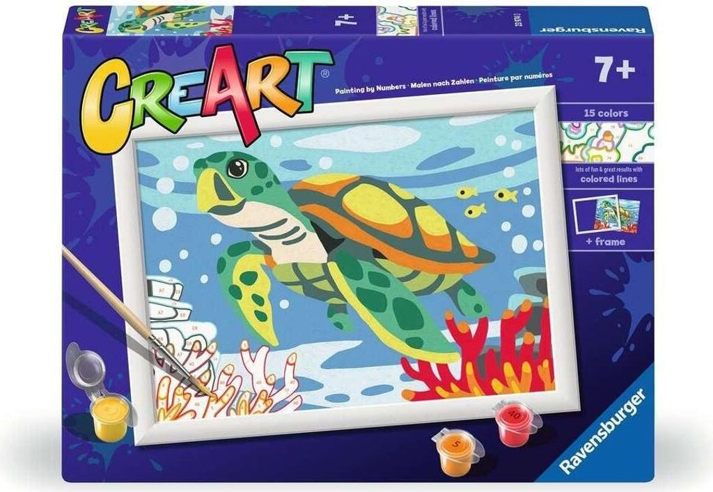 Ravensburger Malen nach Zahlen Schildkröte - CreArt Malset Kinder